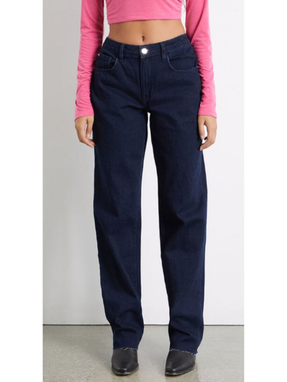 WEWOREWHAT Dark Blue Low Rise Dad Jeans Sz 27 NWT
